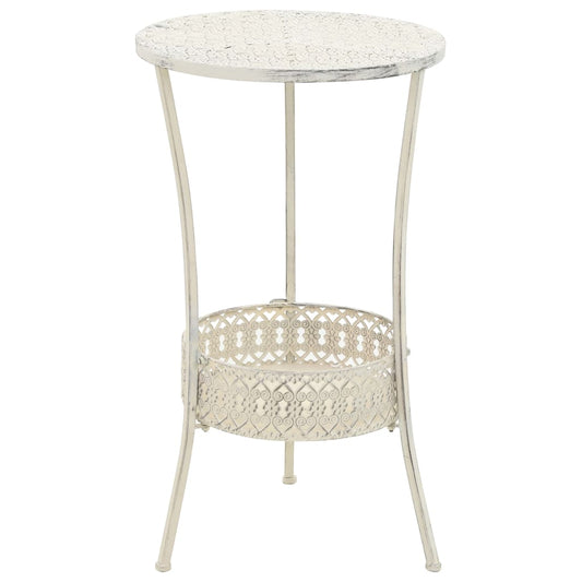 bistro-table-vintage-style-round-metal-15-7-x27-5-white At Willow and Wine USA!