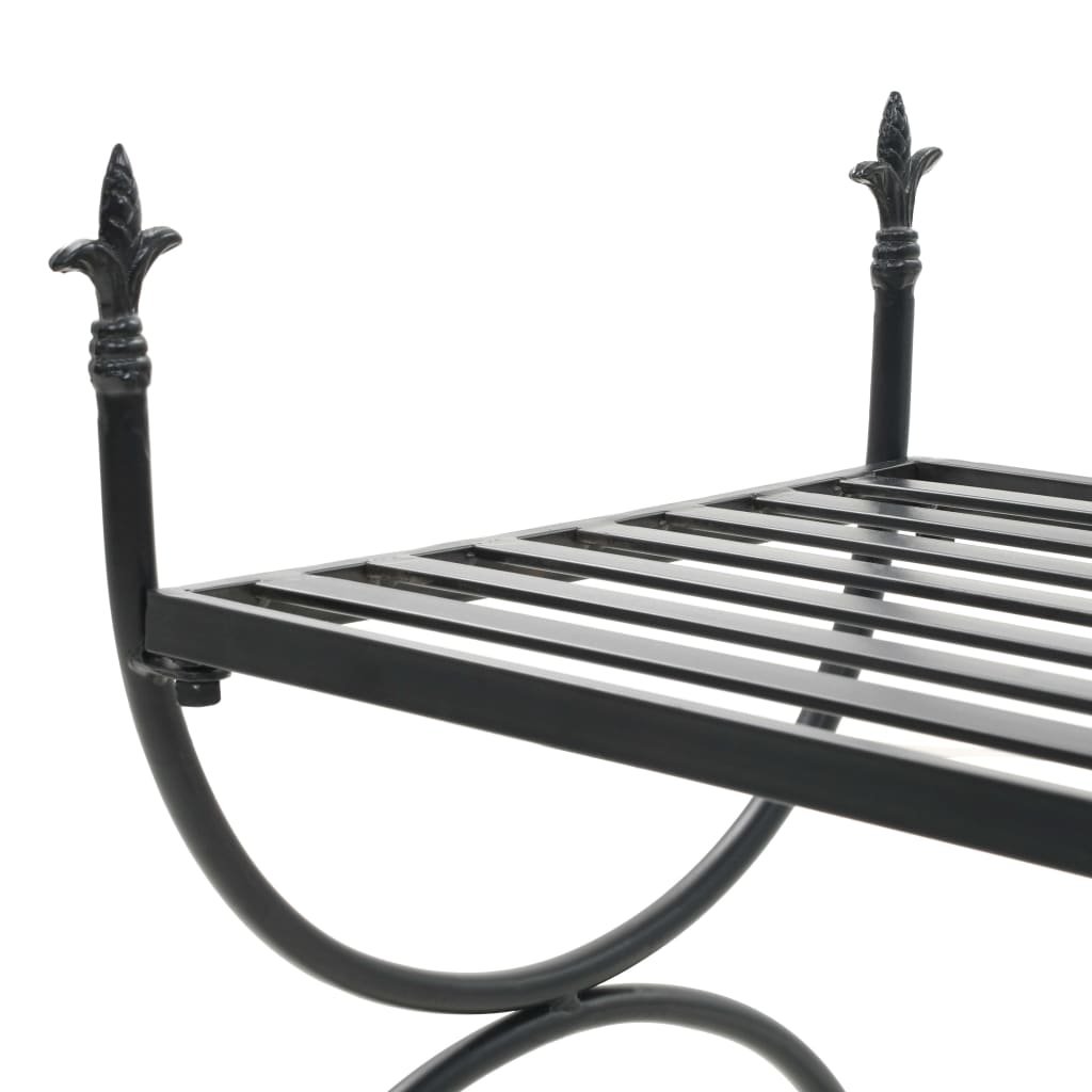 bench-vintage-style-metal-32-7-x16-5-x21-7-black At Willow and Wine USA!