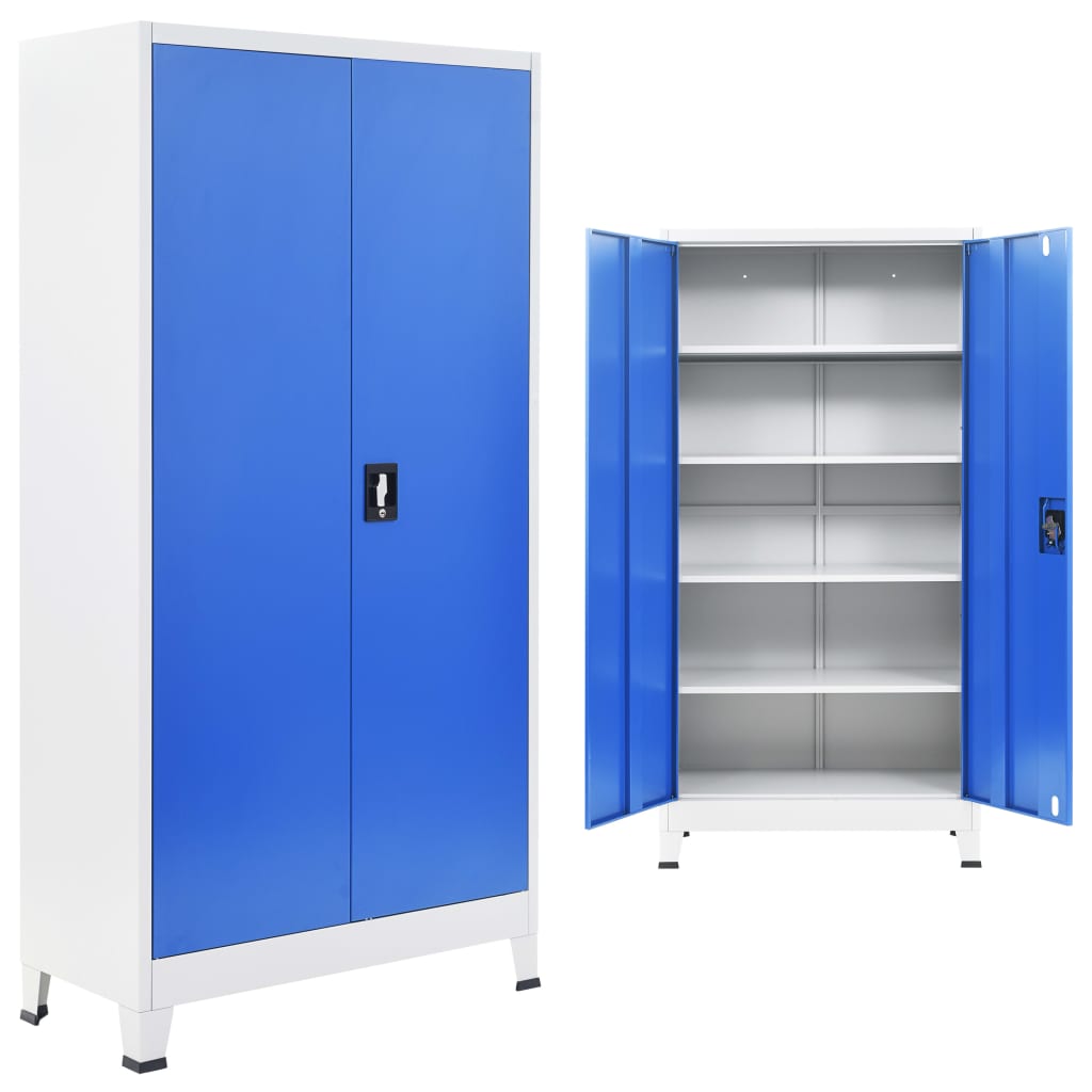 office-cabinet-metal-35-4-x15-7-x70-9-gray-and-blue At Willow and Wine USA!