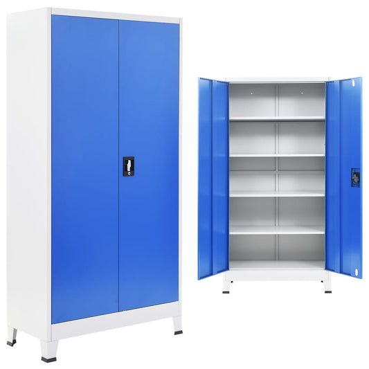 office-cabinet-metal-35-4-x15-7-x70-9-gray-and-blue At Willow and Wine USA!