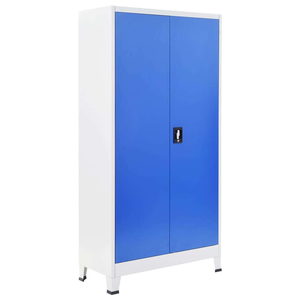 office-cabinet-metal-35-4-x15-7-x70-9-gray-and-blue At Willow and Wine USA!