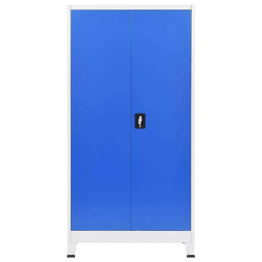 office-cabinet-metal-35-4-x15-7-x70-9-gray-and-blue At Willow and Wine USA!