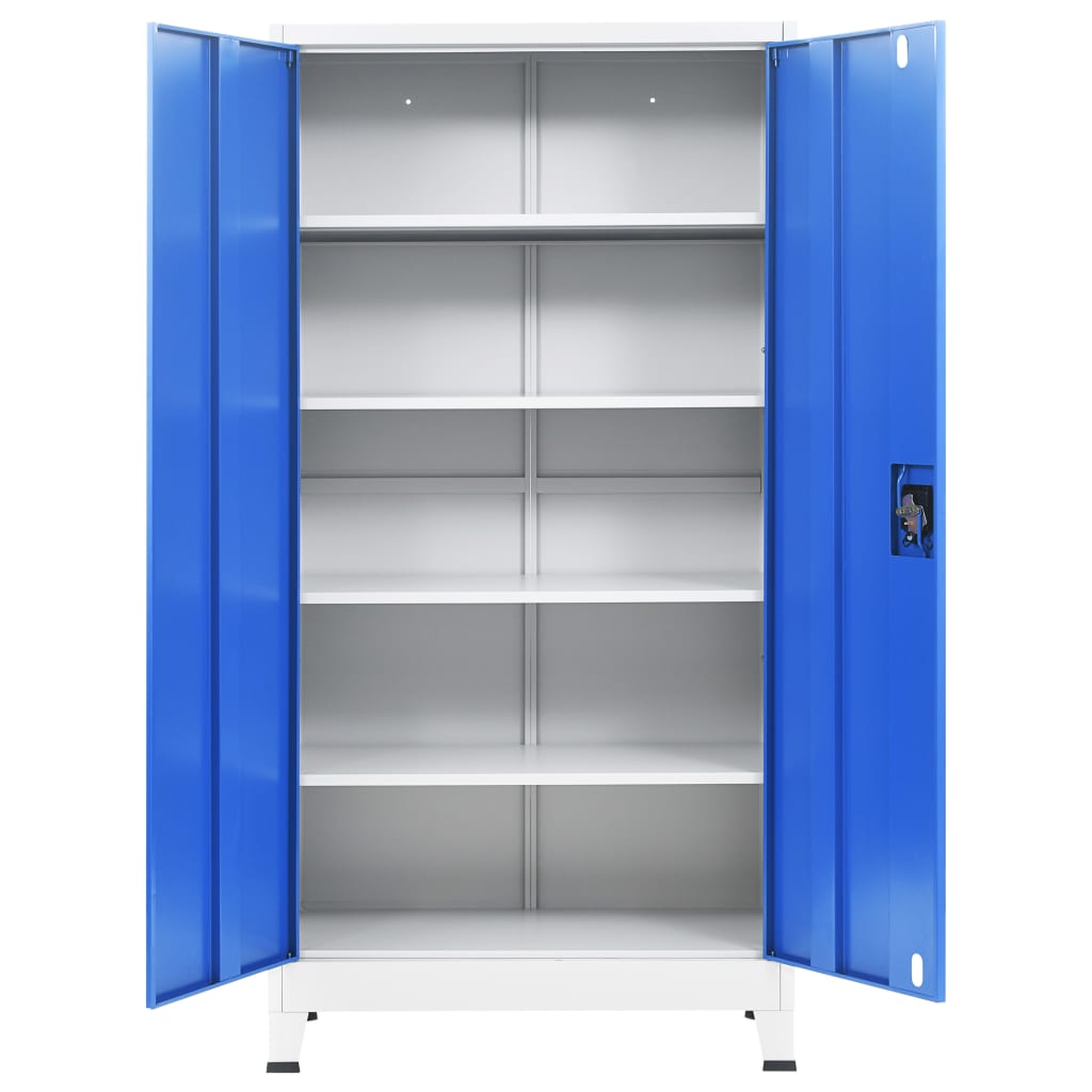 office-cabinet-metal-35-4-x15-7-x70-9-gray-and-blue At Willow and Wine USA!