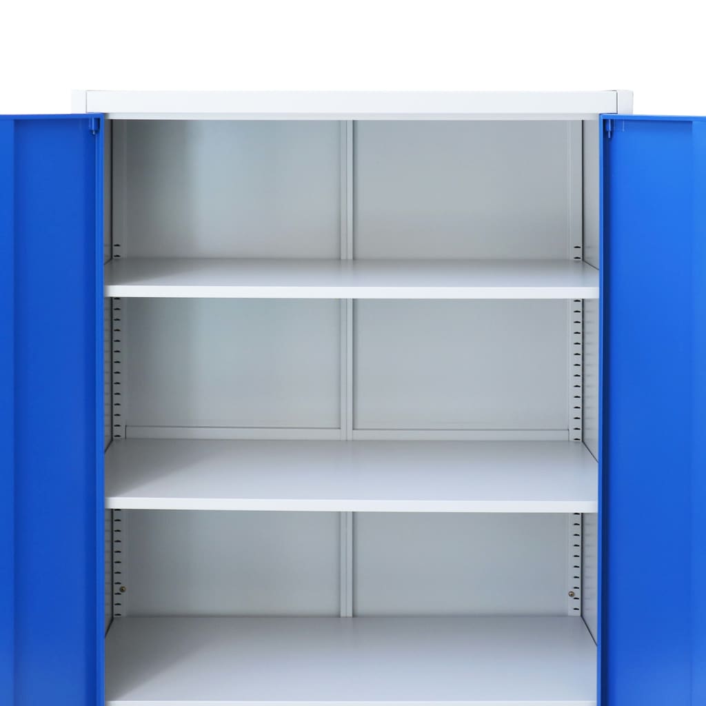 office-cabinet-metal-35-4-x15-7-x70-9-gray-and-blue At Willow and Wine USA!