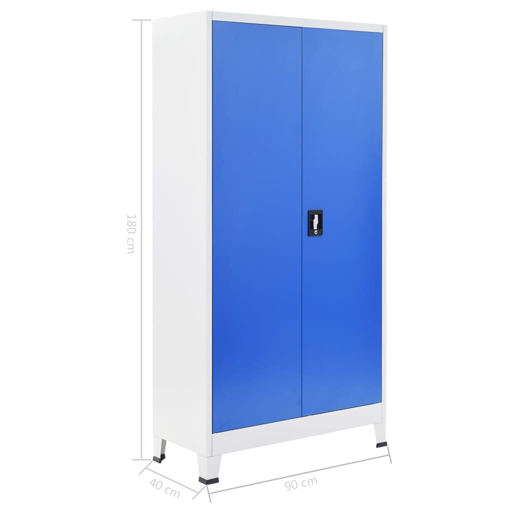 office-cabinet-metal-35-4-x15-7-x70-9-gray-and-blue At Willow and Wine USA!