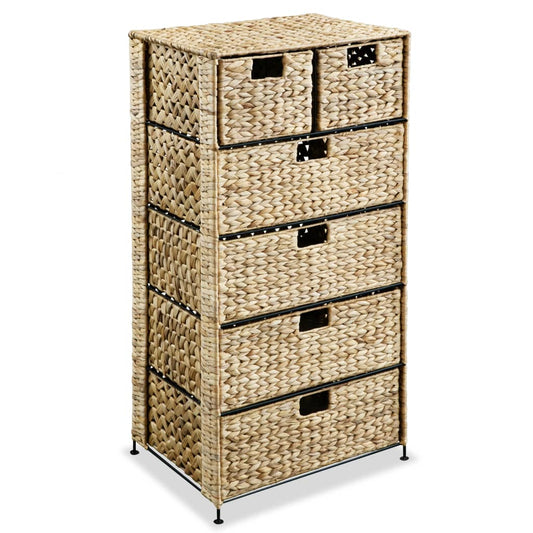 storage-unit-with-6-baskets-18-5-x14-6-x39-4-water-hyacinth At Willow and Wine USA!