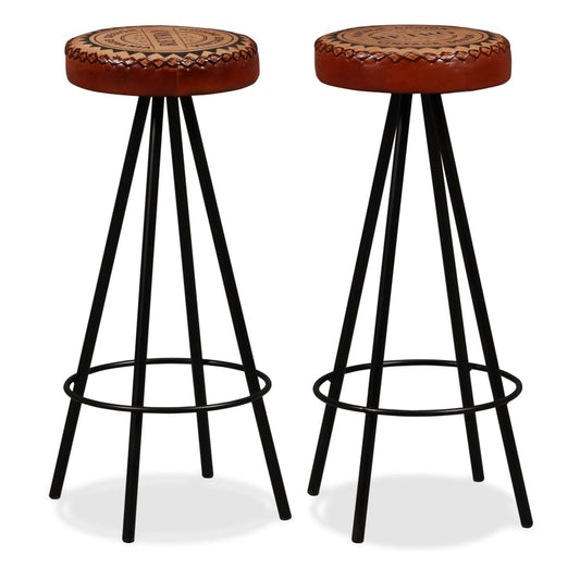 bar-stools-2-pcs-real-leather-1 At Willow and Wine USA!