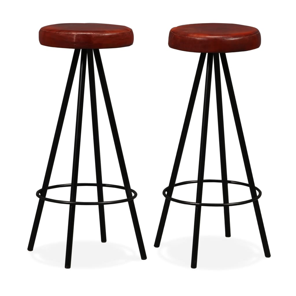 bar-stools-2-pcs-real-leather-2 At Willow and Wine USA!