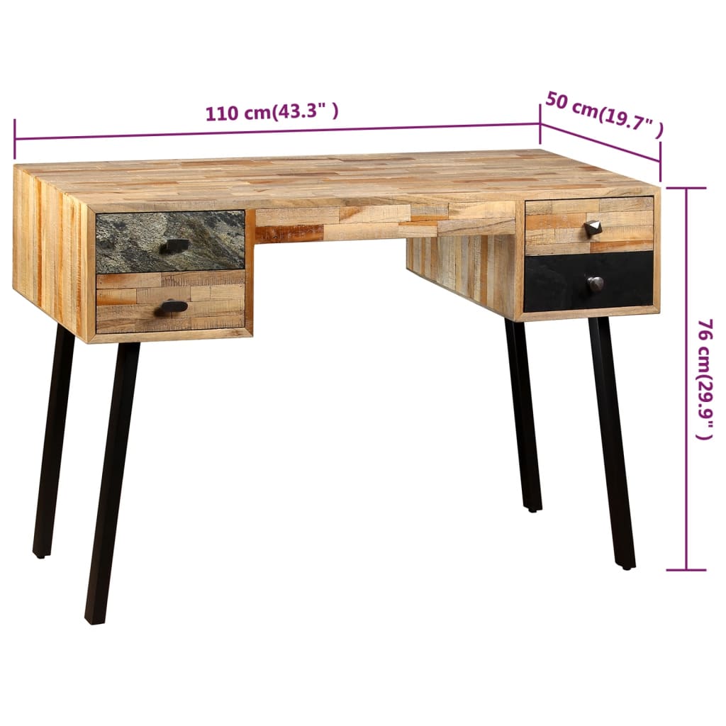 writing-desk-solid-reclaimed-teak-43-3-x19-6-x29-9 At Willow and Wine USA!