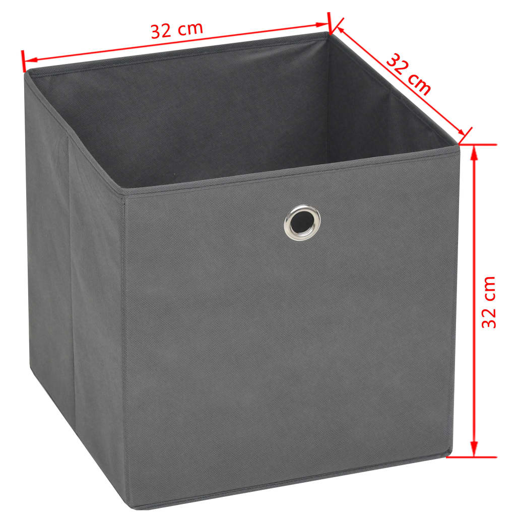 storage-boxes-4-pcs-non-woven-fabric-12-6-x12-6-x12-6-gray-813904 At Willow and Wine USA!