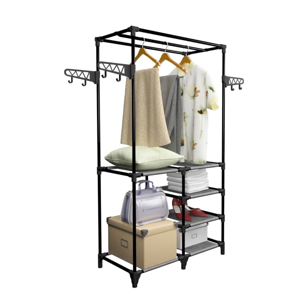 clothes-rack-steel-and-non-woven-fabric-34-3-x17-3-x62-2-black-813869 At Willow and Wine USA!