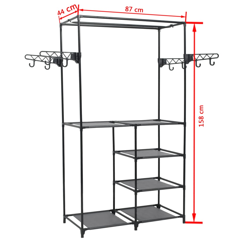 clothes-rack-steel-and-non-woven-fabric-34-3-x17-3-x62-2-black-813869 At Willow and Wine USA!