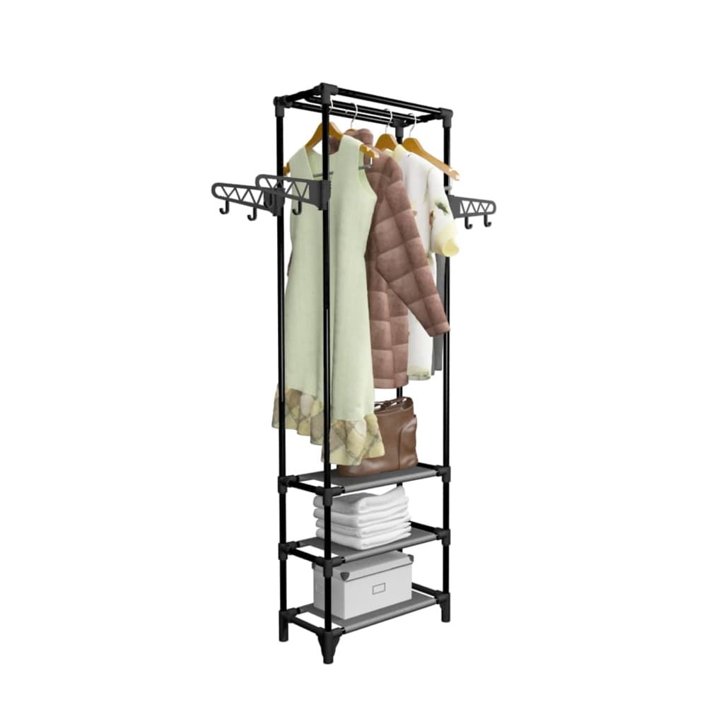 clothes-rack-steel-and-non-woven-fabric-21-7-x11-2-x68-9-black-813867 At Willow and Wine USA!