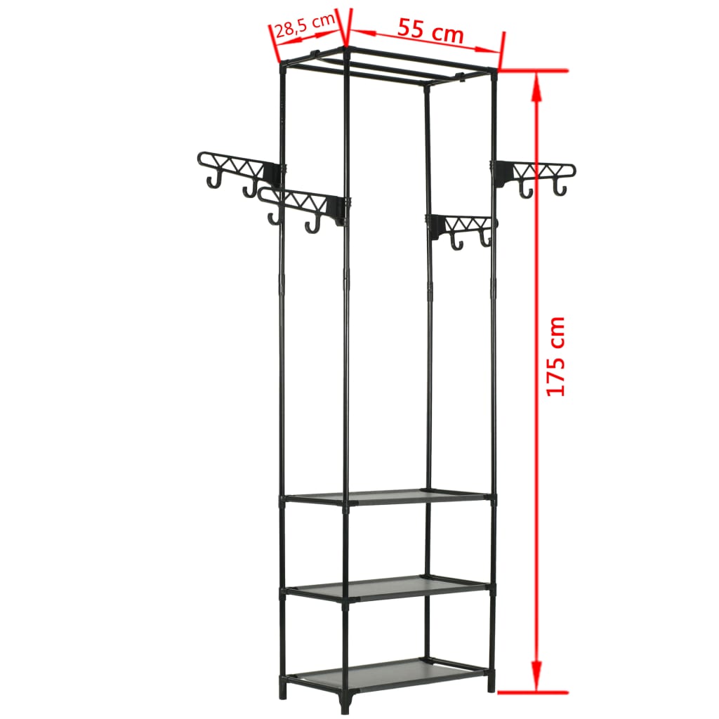 clothes-rack-steel-and-non-woven-fabric-21-7-x11-2-x68-9-black-813867 At Willow and Wine USA!