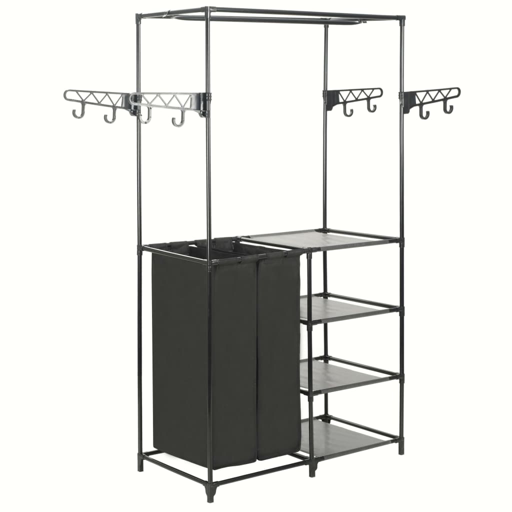 clothes-rack-steel-and-non-woven-fabric-34-3-x17-3-x62-2-black-813868 At Willow and Wine USA!