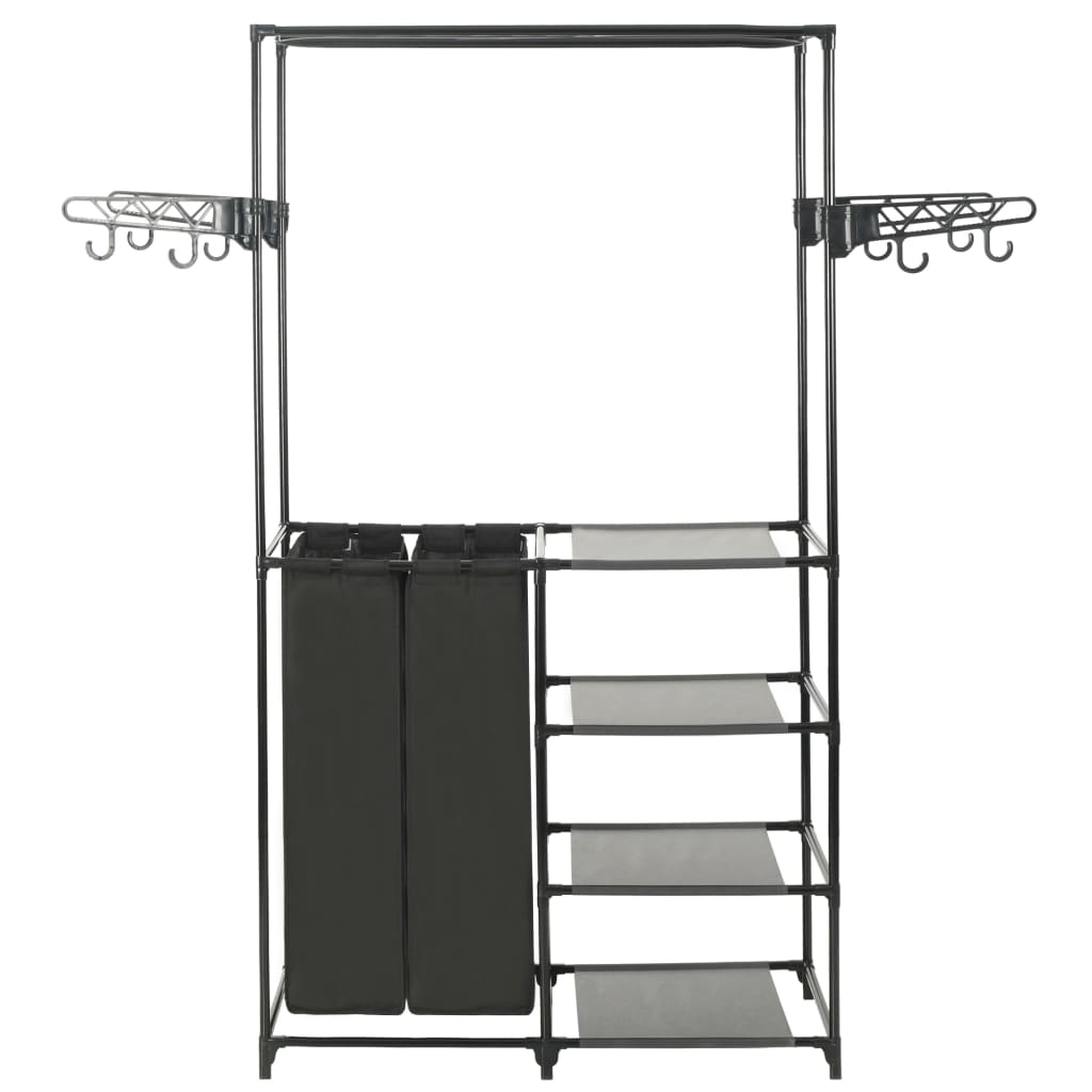 clothes-rack-steel-and-non-woven-fabric-34-3-x17-3-x62-2-black-813868 At Willow and Wine USA!