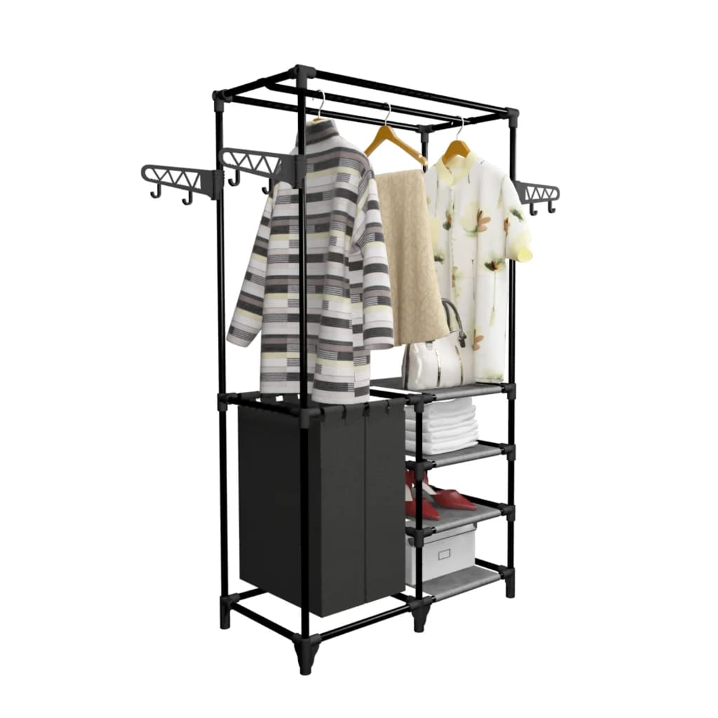 clothes-rack-steel-and-non-woven-fabric-34-3-x17-3-x62-2-black-813868 At Willow and Wine USA!