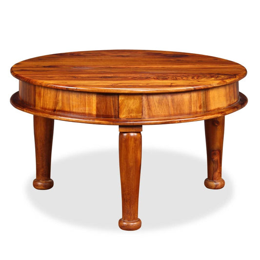 Coffee Table Solid Sheesham Wood 27.6"x27.6"x15.7"