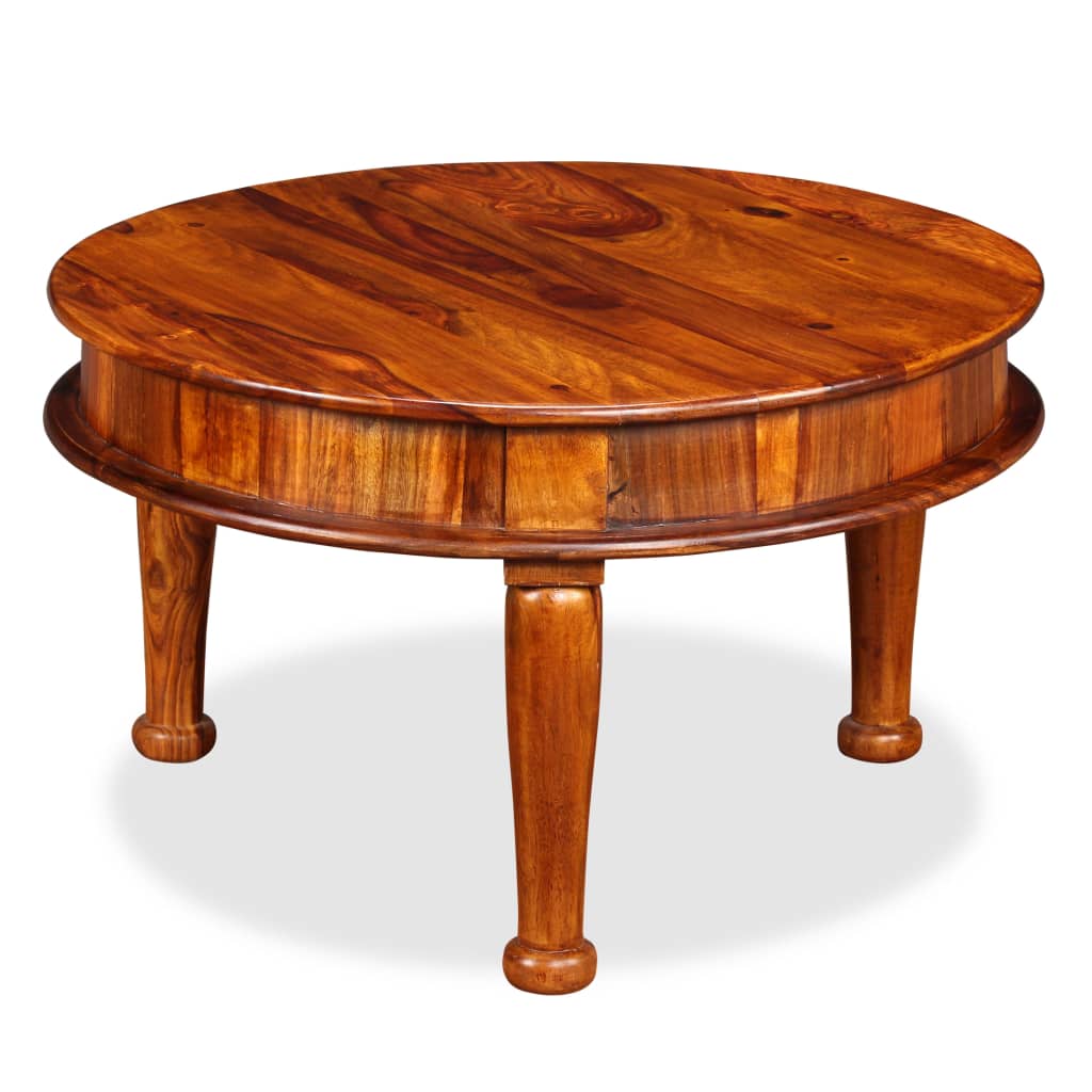 Coffee Table Solid Sheesham Wood 27.6"x27.6"x15.7"