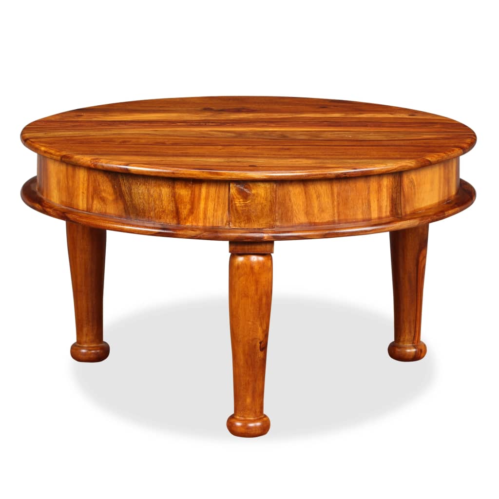 Coffee Table Solid Sheesham Wood 27.6"x27.6"x15.7"