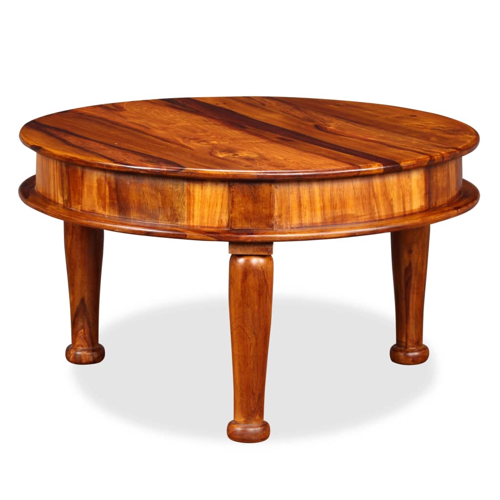 Coffee Table Solid Sheesham Wood 27.6"x27.6"x15.7"