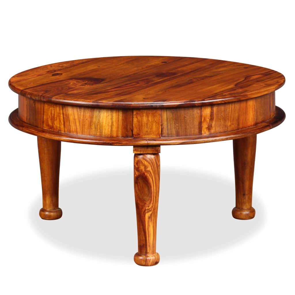 Coffee Table Solid Sheesham Wood 27.6"x27.6"x15.7"