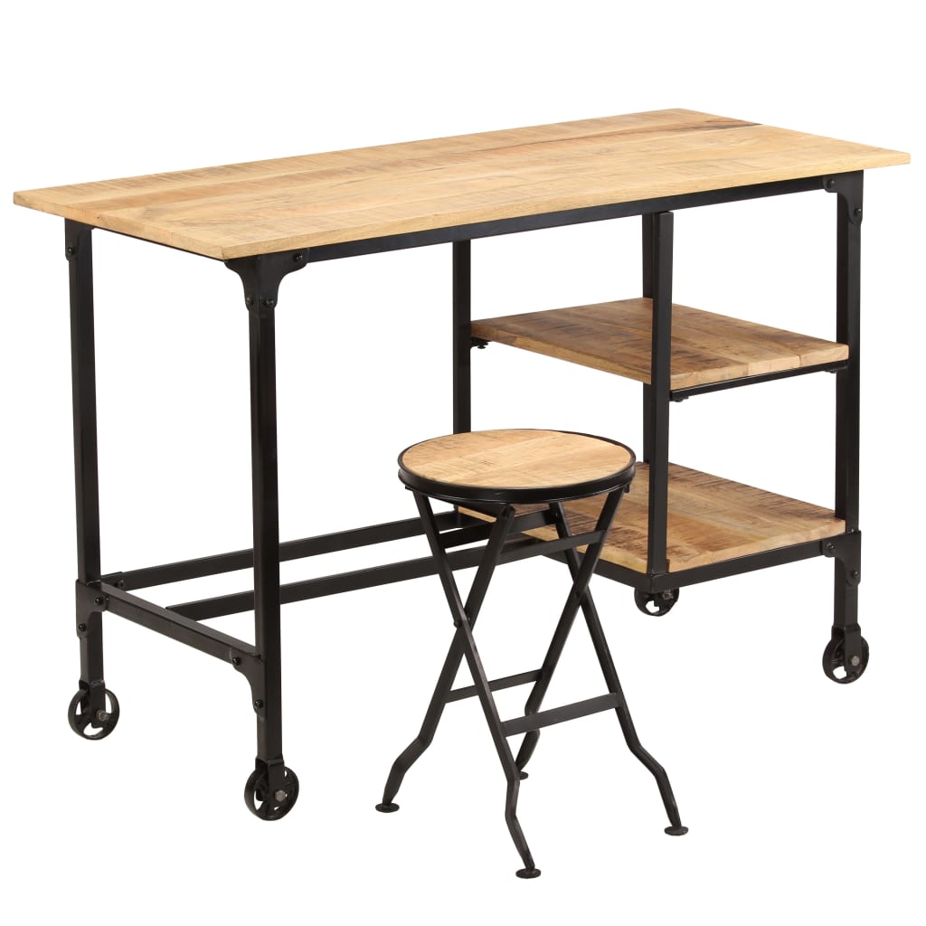 desk-with-folding-stool-solid-mango-wood-45-3-x19-7-x29-9 At Willow and Wine USA!