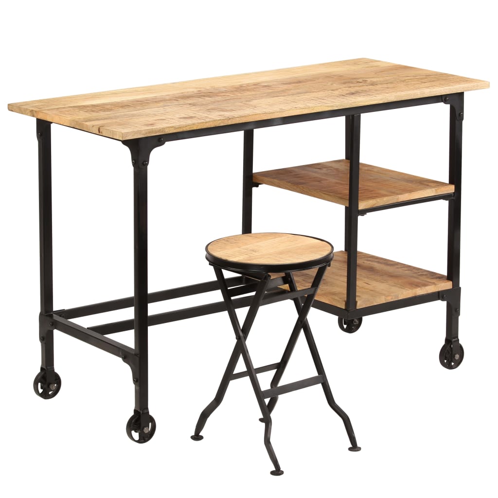 desk-with-folding-stool-solid-mango-wood-45-3-x19-7-x29-9 At Willow and Wine USA!