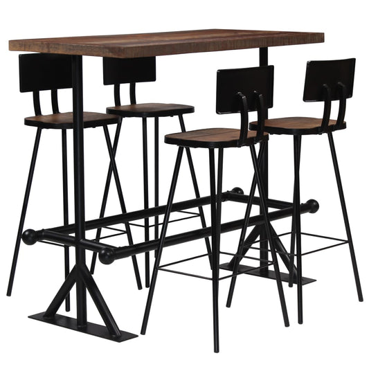 bar-set-5-piece-solid-reclaimed-wood At Willow and Wine USA!