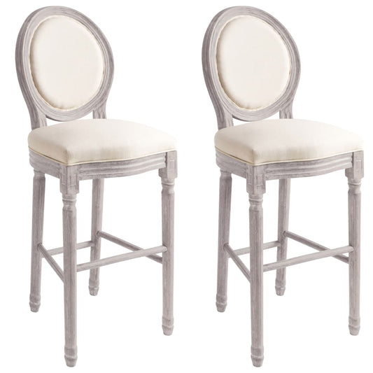 bar-stools-2-pcs-white-linen-1 At Willow and Wine USA!