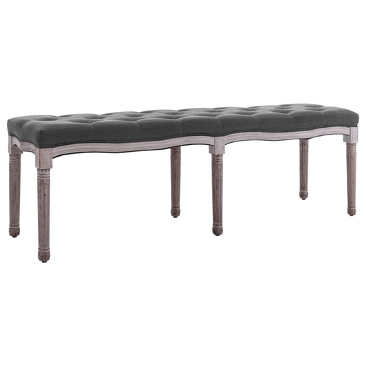 bench-linen-solid-wood-59-1-x-15-7-x-18-9-dark-gray At Willow and Wine USA!