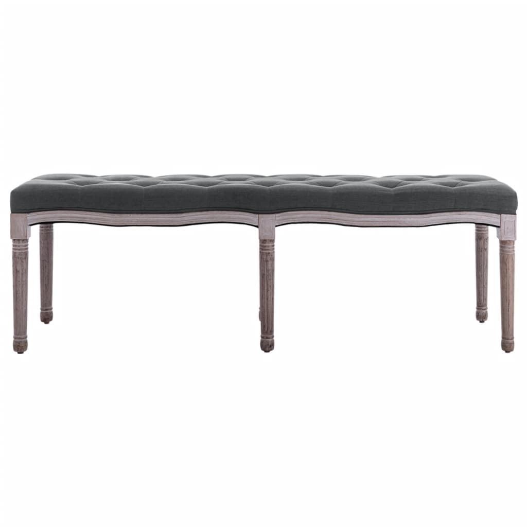 bench-linen-solid-wood-59-1-x-15-7-x-18-9-dark-gray At Willow and Wine USA!