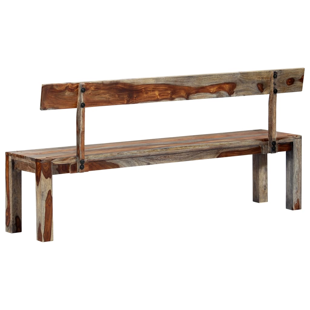 bench-63-gray-solid-sheesham-wood At Willow and Wine USA!