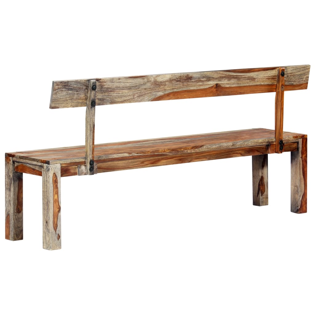 bench-63-gray-solid-sheesham-wood At Willow and Wine USA!