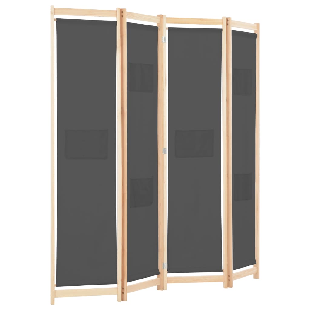 4-panel-room-divider-gray-62-9-x66-9-x1-6-fabric At Willow and Wine USA!