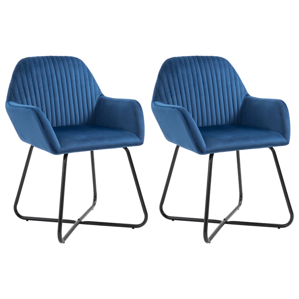 dining-chairs-2-pcs-blue-velvet At Willow and Wine USA!