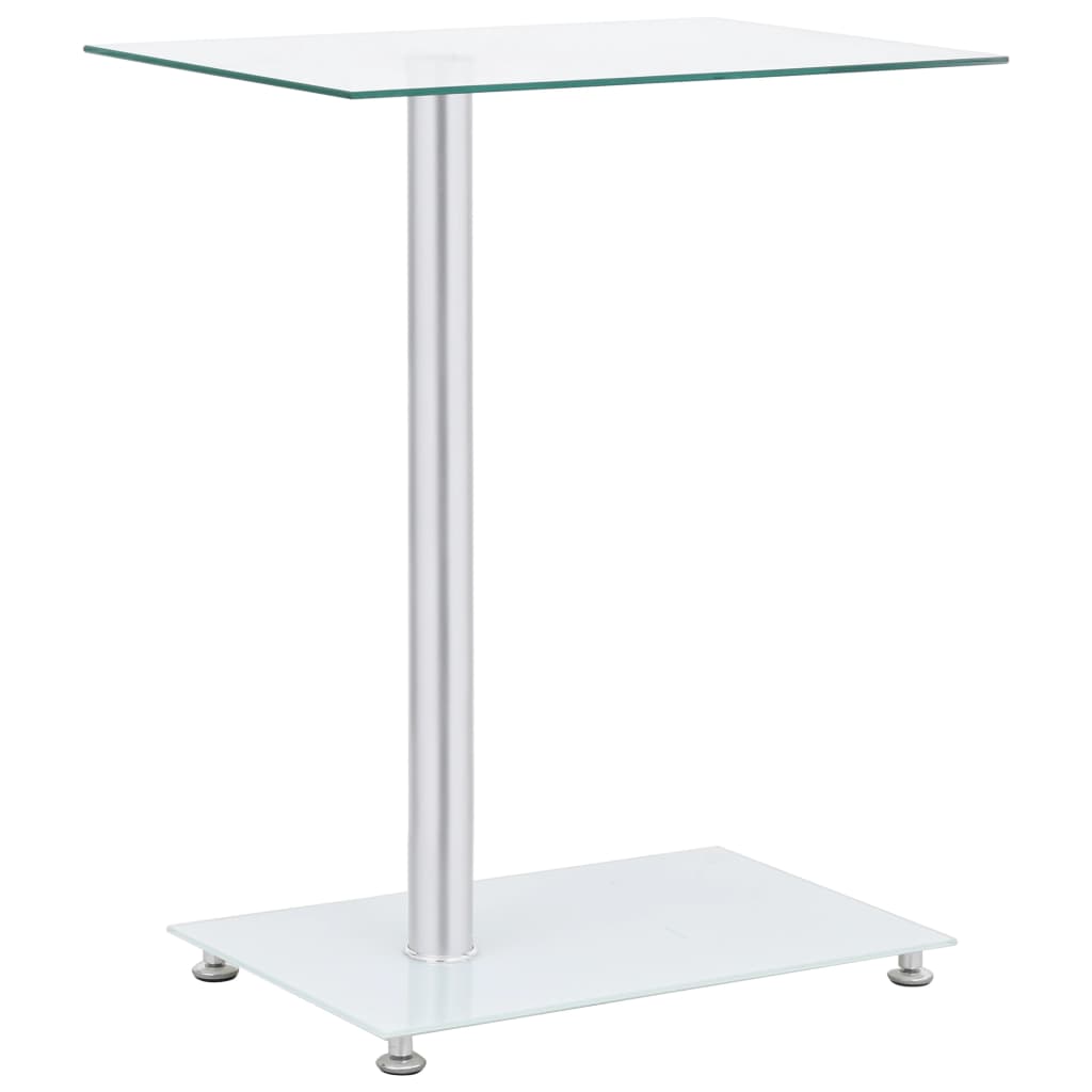 u-shaped-side-table-transparent-17-7-x11-8-x22-8-tempered-glass At Willow and Wine USA!