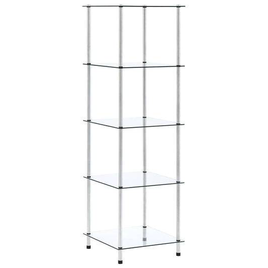 5-tier-shelf-transparent-15-7-x15-7-x51-2-tempered-glass At Willow and Wine USA!