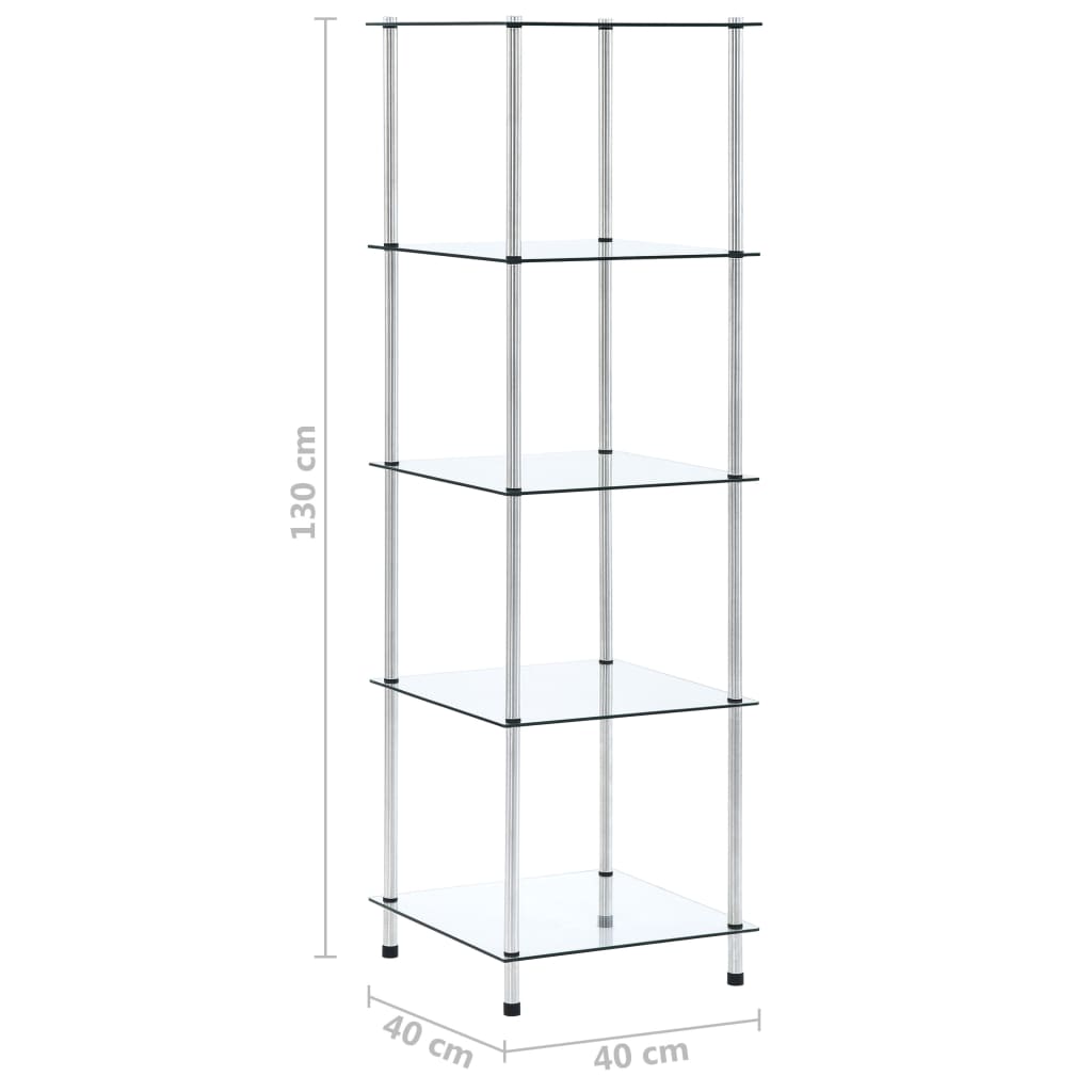 5-tier-shelf-transparent-15-7-x15-7-x51-2-tempered-glass At Willow and Wine USA!