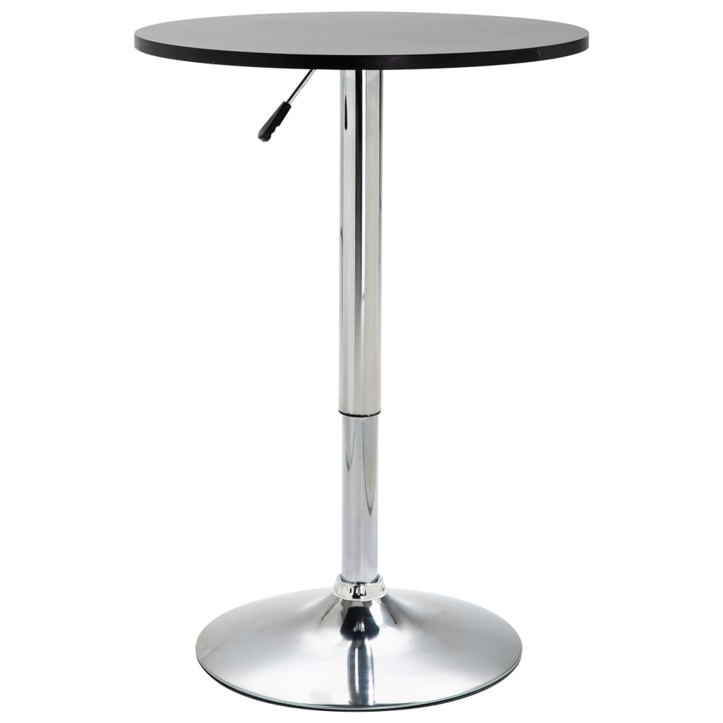 Bar Table Black Ø23.6" MDF