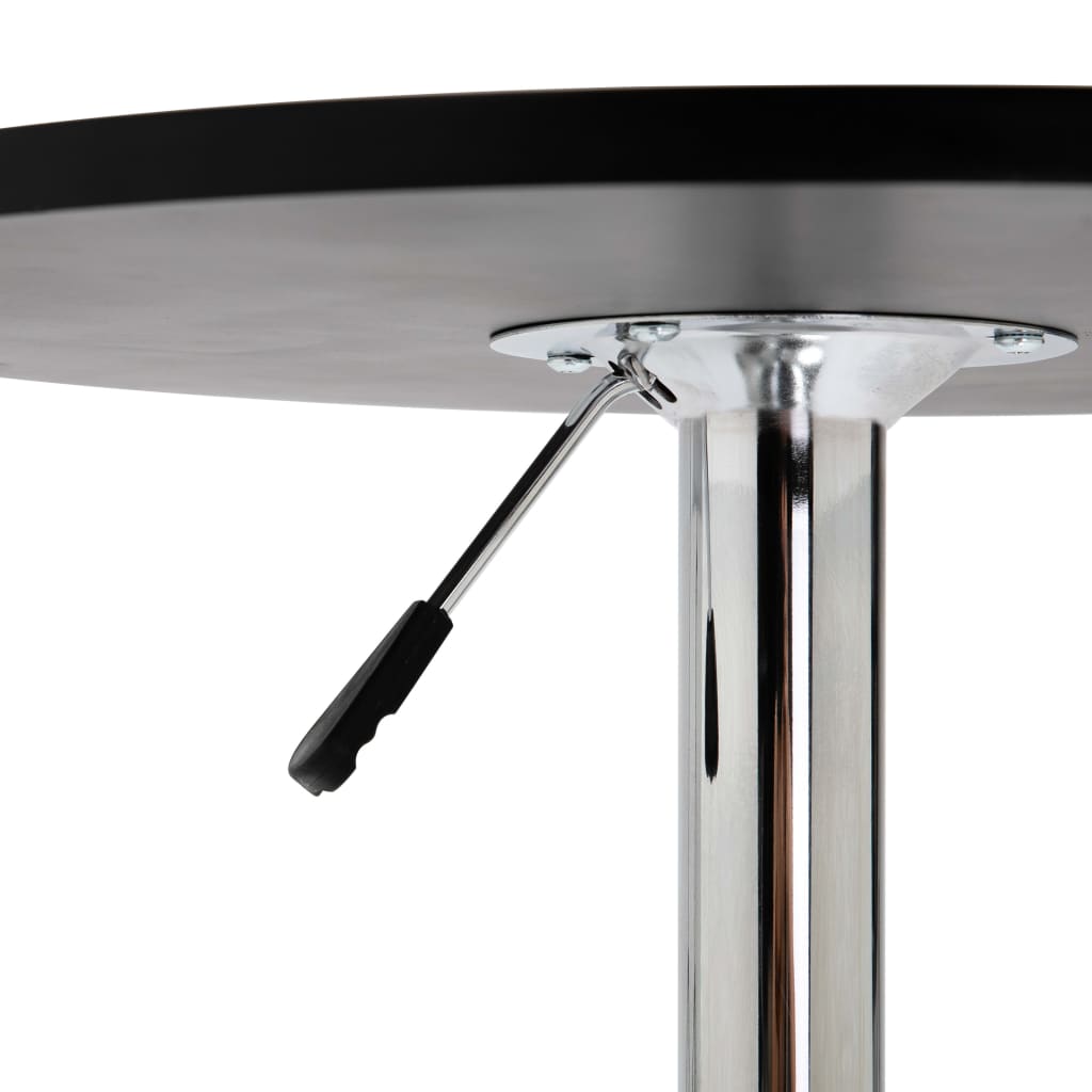 Bar Table Black Ø23.6" MDF