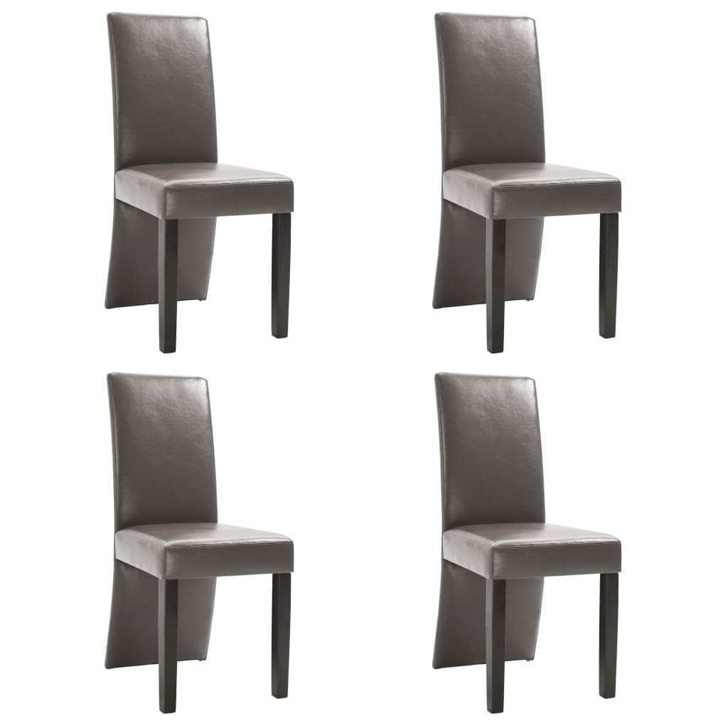 dining-chairs-4-pcs-gray-faux-leather At Willow and Wine USA!