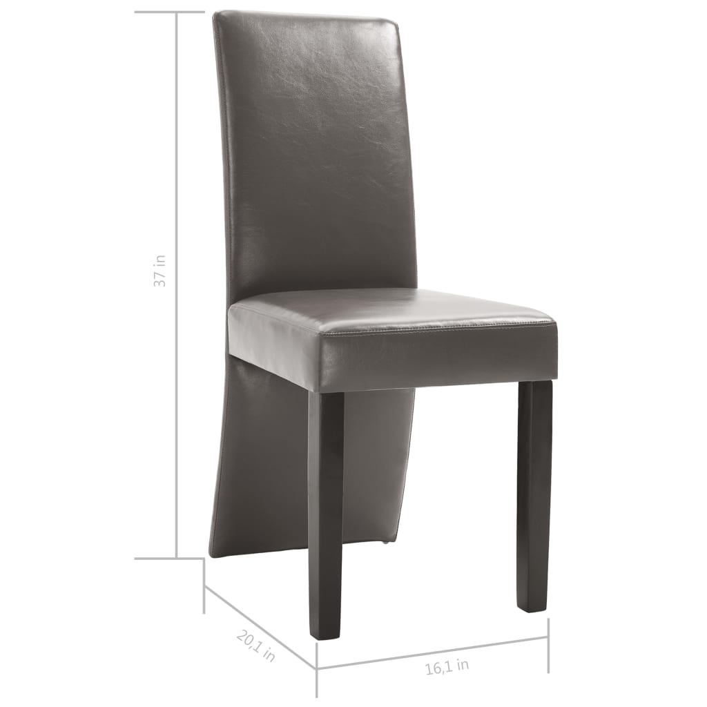 dining-chairs-4-pcs-gray-faux-leather At Willow and Wine USA!