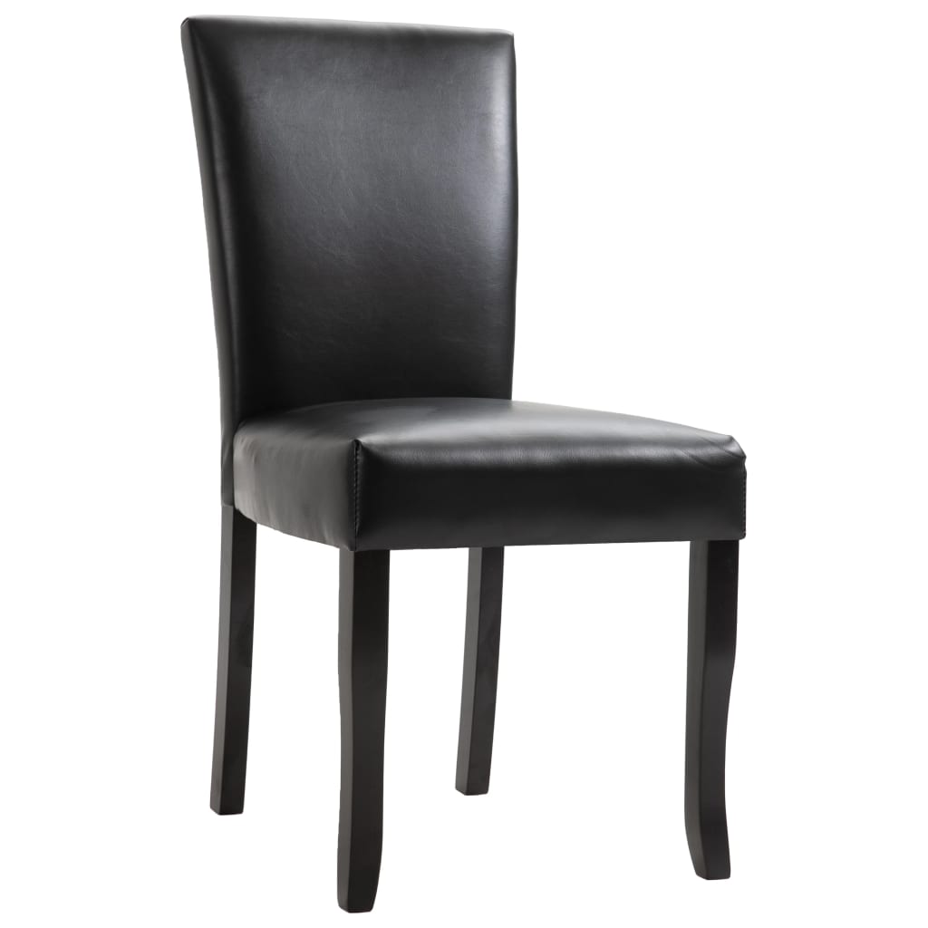 Dining Chairs 2 pcs Black Faux Leather