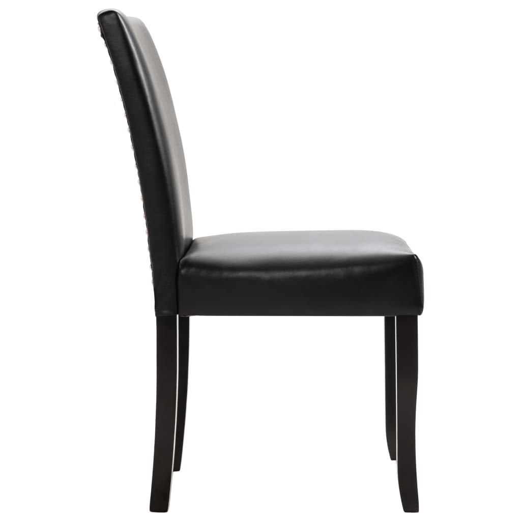 Dining Chairs 2 pcs Black Faux Leather