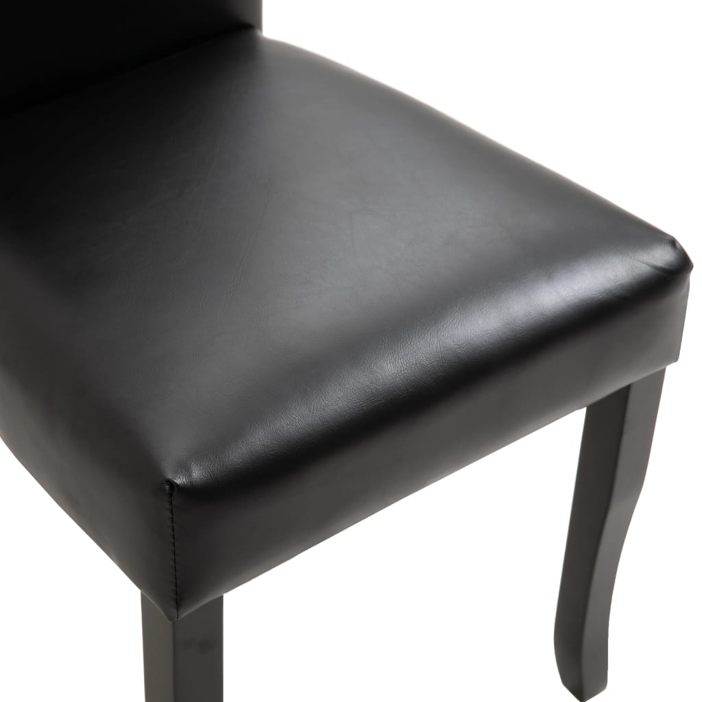 Dining Chairs 2 pcs Black Faux Leather