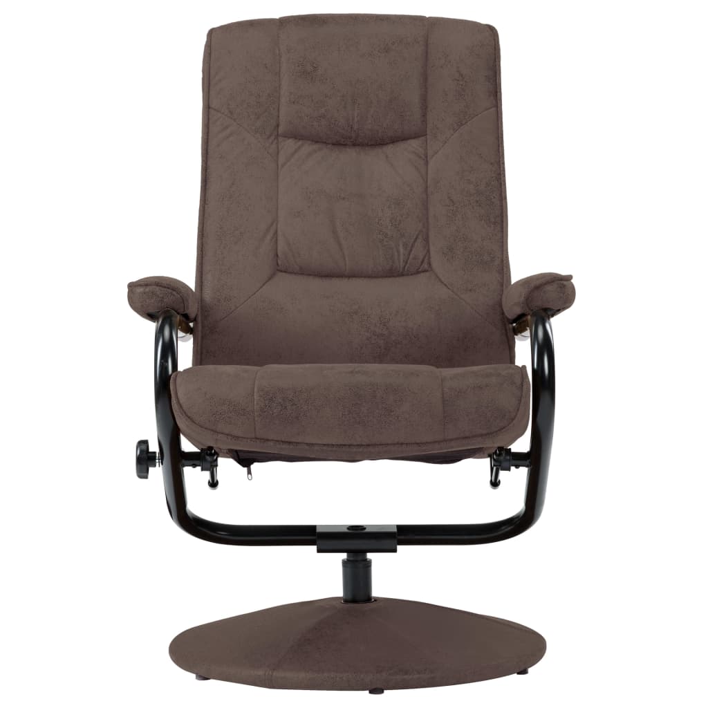 swivel-recliner-with-ottoman-brown-faux-suede-leather At Willow and Wine USA!