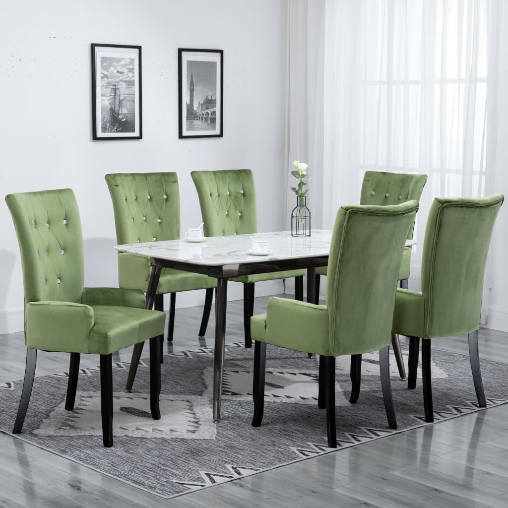 dining-chair-with-armrests-2-pcs-light-green-velvet At Willow and Wine USA!