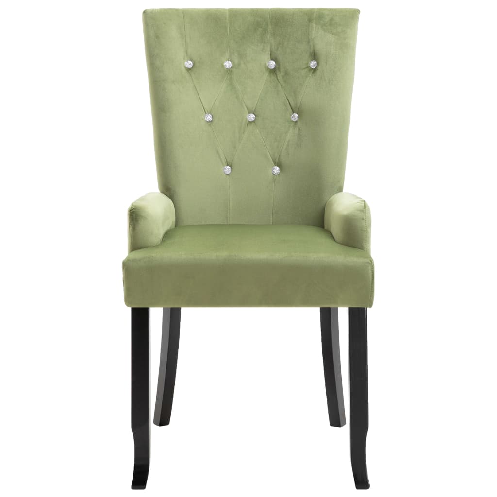 dining-chair-with-armrests-2-pcs-light-green-velvet At Willow and Wine USA!