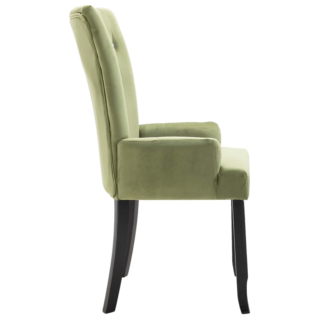 dining-chair-with-armrests-2-pcs-light-green-velvet At Willow and Wine USA!